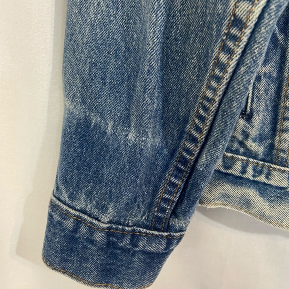 Vintage 1980s Levis Trucker Med Wash Blue Denim Jacket 70506-0216 Men's 36 - Picture 8 of 13